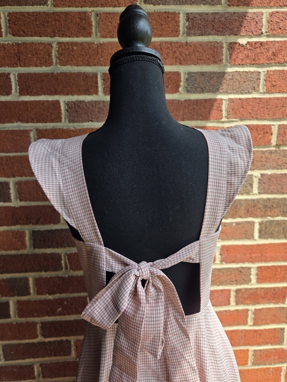 Boohoo Petal Pink Gingham | Printed Midi Womens Dress Size us 8 - Picture 6 of 11